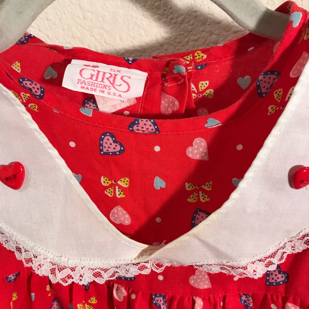 Vintage | Girls red dress sz 6X - Picture 2 of 7